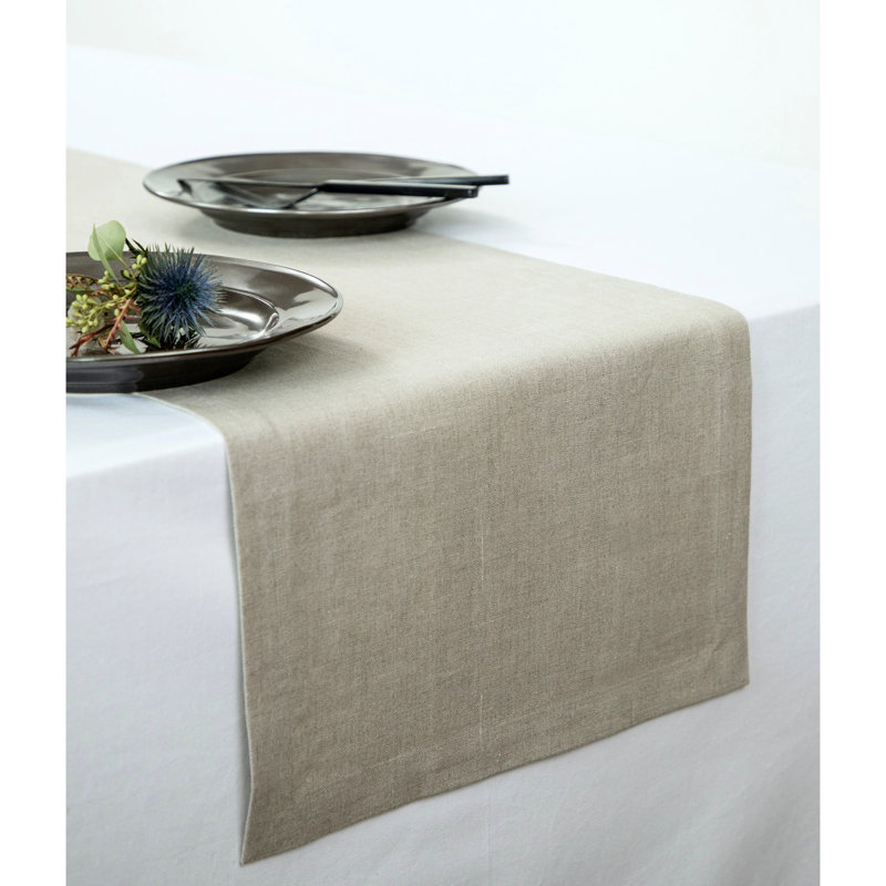 Diana - 100% Pure Linen Table Runner, 72" x 14", Natural