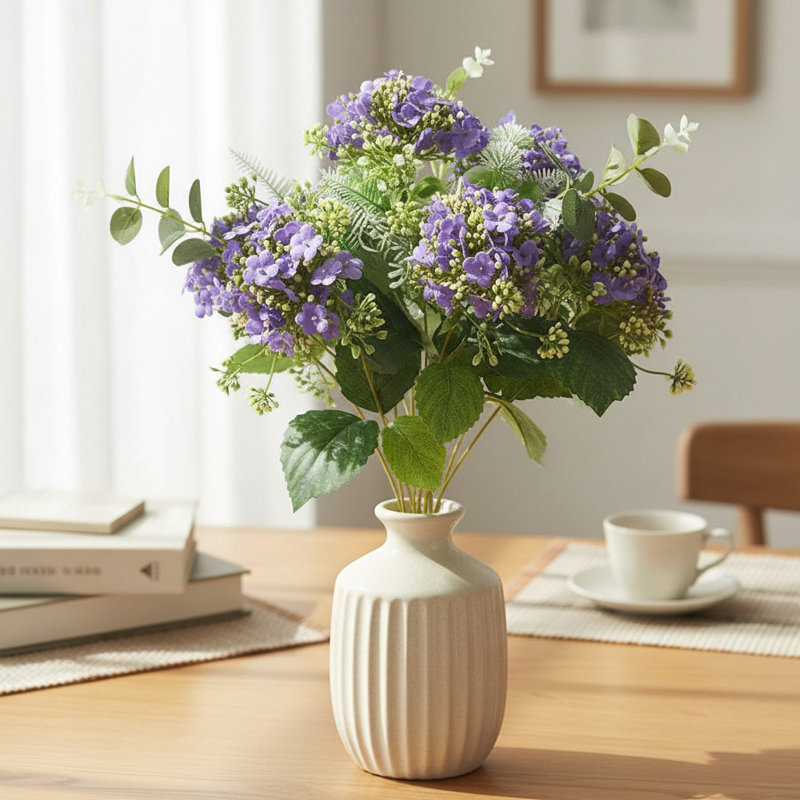 Fluffy Fluffy Fluffy, paquet de 2 tiges de Viburnum artificielles, Mauve
