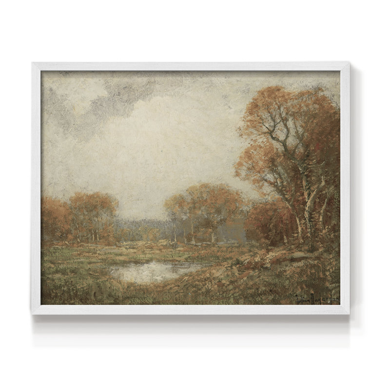 Paysages rétro-DCIV - reproduction encadrée, H 22 po x l 28 po, Blanc