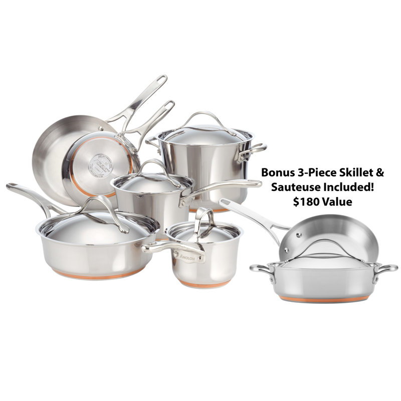 Anolon 10-Piece Cookware Set Plus 3-Piece GWP
