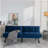 Navy Blue Folding Modern Sofa Bed