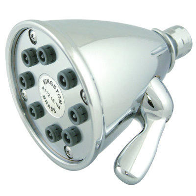 Kingston Brass Shower Scape 3-5/8-Inch Round Adjustable Jet Spray Brass Shower Head