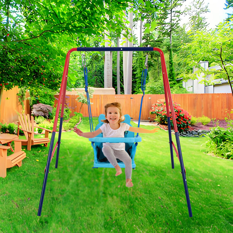 21 balançoires / bleu, plastique mental polyvalent, aire de jeu sécuritaire, capacité de 110 lb, balançoire de 3 ans: style bleu, fabrication en plastique, charge et plus