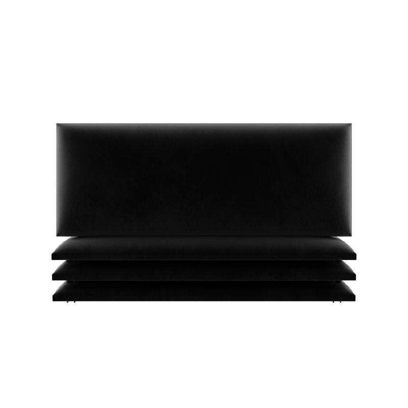 Upholstered Headboard, Small, Velvet Black