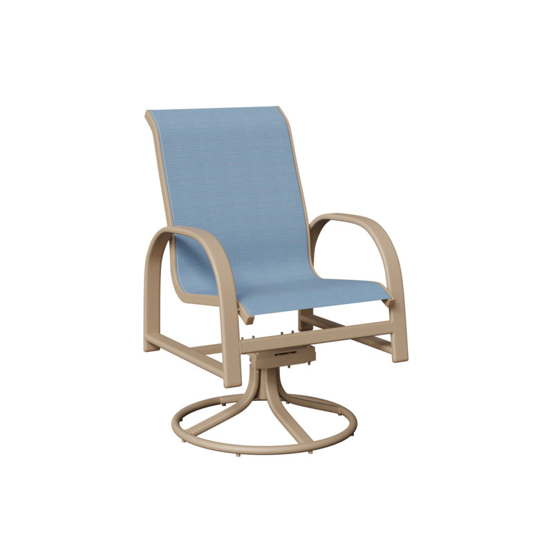 Chaise berçante berçante pivotante Berlin Gardens, Dupione près de la piscine, Sahara moucheté