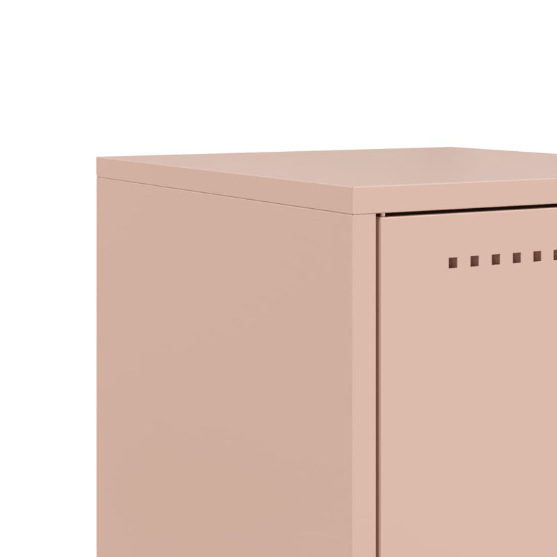 Rahkia 36cm W Steel Bedside Table, Pink