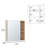 Medicine Cabinet With Mirror, Five Internal Shelves, Single Door -Pine-1503205218
