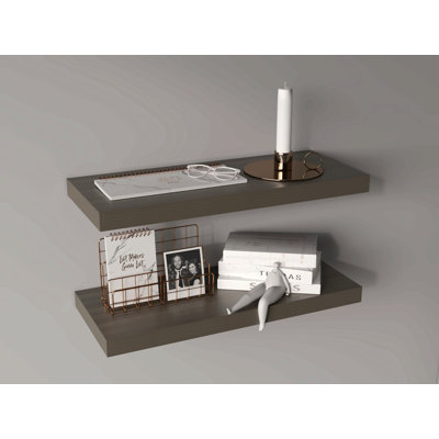 Floating Shelves, Olive, 2 Shelves, 1.50" H