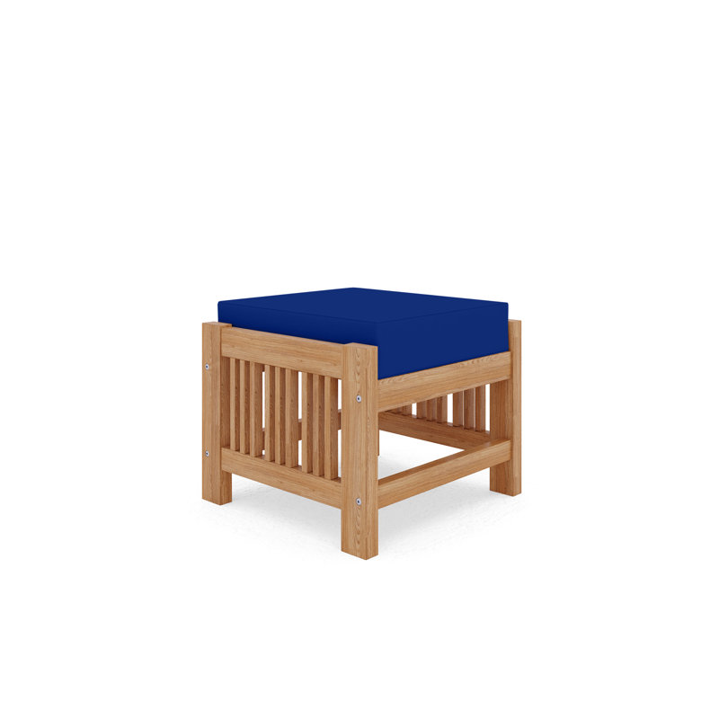 Repose-pieds d'extérieur Crider, Toile bleu marine Sunbrella®