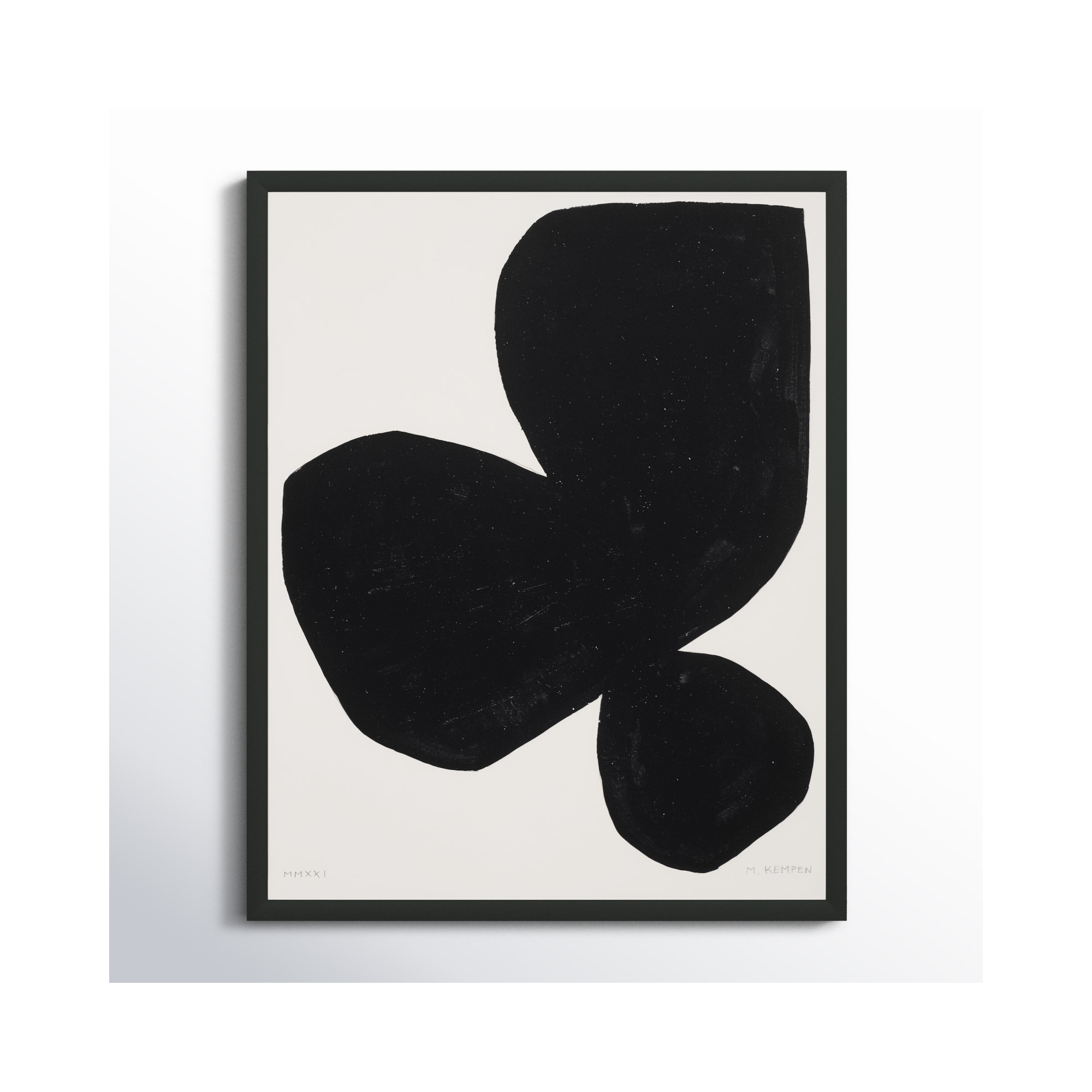 Module On White 5 by Michael Kempen, 50" H x 40" W x 1.25" D, Black