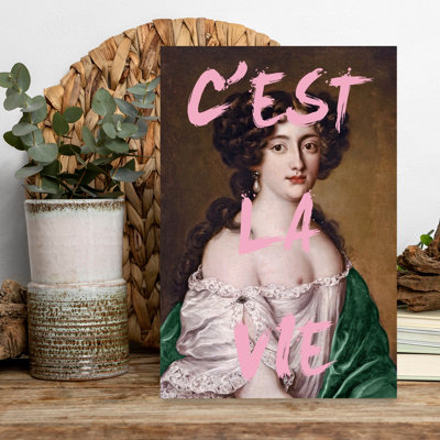 «Elegant Lady C'Est La Vie», impression rétro romantique sur toile