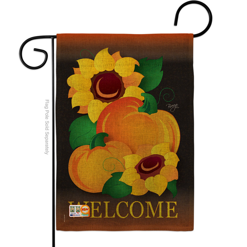 Polyester de 2 côtés en polyester 19 po welcome drapeau de jardin