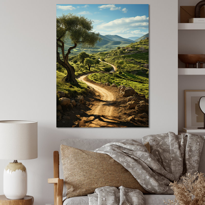 Espagne, oliveraies en Espagne II - impression, H 20 po x l 12 po x P 1 po, Toile tendue