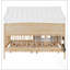 Lit cabane confortable de taille standard avec 2 grands tiroirs, une tablette latérale et une bande DEL pour le confort et la créativité des enfants.