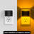 2 Pcs Black Amber Dimmable Wall Sconce Night Light 3-Level