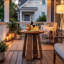 Solid Wood Top Pedestal Round Side Table