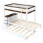 Lit superposé blanc + noyer Twintwin avec bureau, rangement pour les tiroirs de la chambre et blanc + noyer. Maximisez le rangement. Utilisation sécuritaire pour la famille