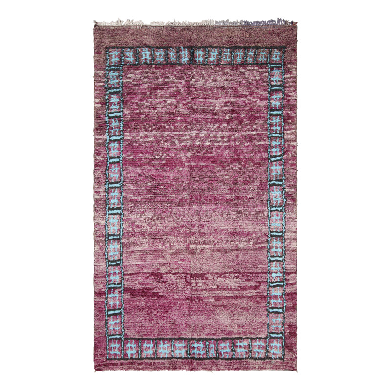 One-of-a-Kind 6'6x10'6 1950s Wool Area Rug