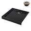 Base de douche en alcôve en acrylique noir lustré avec drain central 36 po x 36 po Streamline NT-2121-36BL-AL, drain inclus