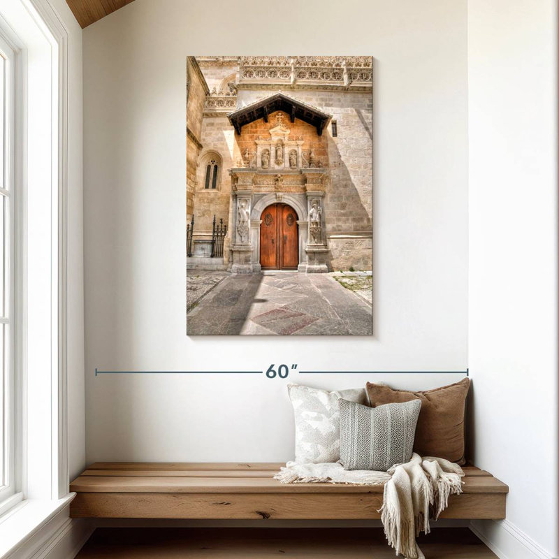 Porte de la cathédrale Aime Granada, H 45 po x l 30 po