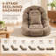 Chaise longue moderne en peluche pour intérieur avec coussin amovible, fauteuil inclinable réglable à 6 positions, chaise longue de sol/lit-1519103544