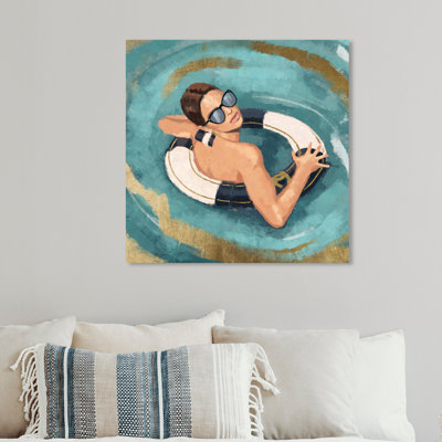 " Fashion And Glam Fashion Swimmer, Blue " by Oliver Gal