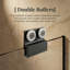 Porte de douche coulissante double semi-sans cadre 50-54W * 70 H, porte de douche à dérivation, porte en verre trempé épais de 1/4 po (6 mm), noir mat-124818156
