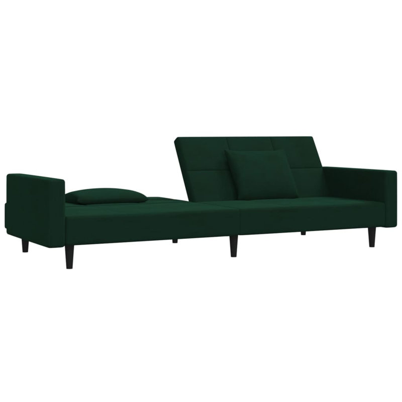 Ruo Upholstered 86.6'' Sofa, Dark Green Velvet
