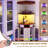 72" H Corner Bar Cabinet with Wine Rack & LED Lights - Home Liquor Cabinet with Glass Doors, Adjustable Shelves-104901552