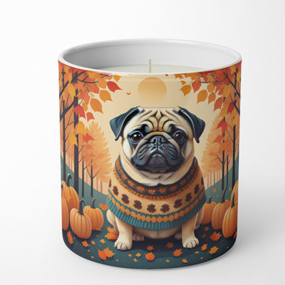 Bougie parfumée Pumpkin Spice avec support en céramique