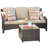 Caberfae Wicker 5 - Person Patio Conversation Set with Cushions-1914073221-1998721498