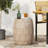 Outdoor Lightweight Concrete Side Table,
