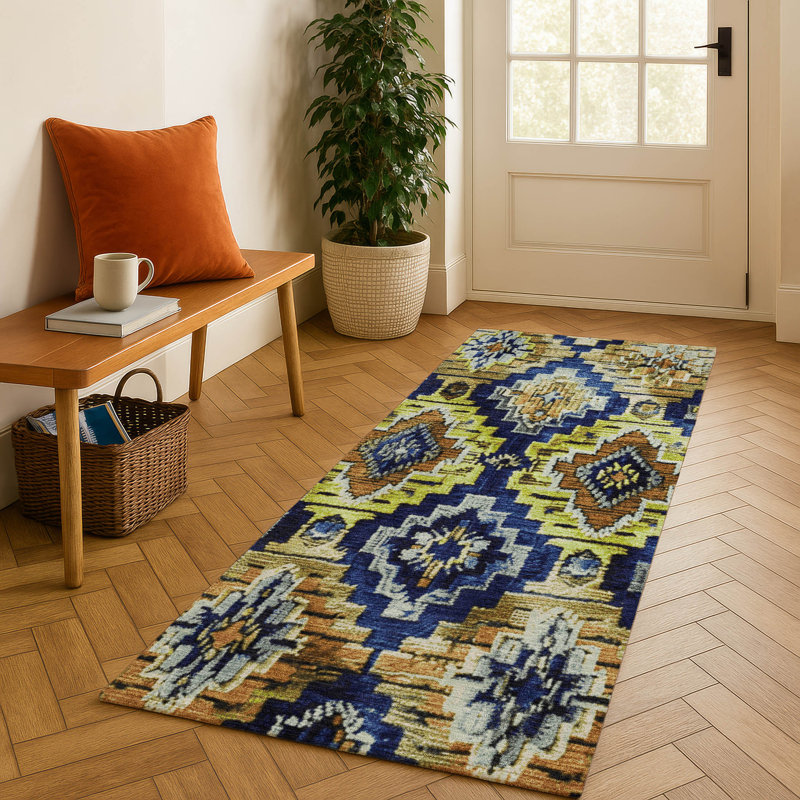 Premium Machine Washable Farolt AMF1891 Aztec Rug, Runner 2'3" x 7'6"
