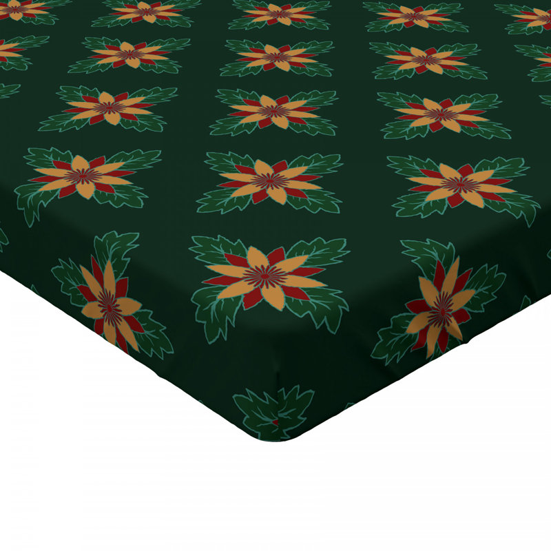 Microfiber Floral Fitted Sheet, Twin Fitted Sheet