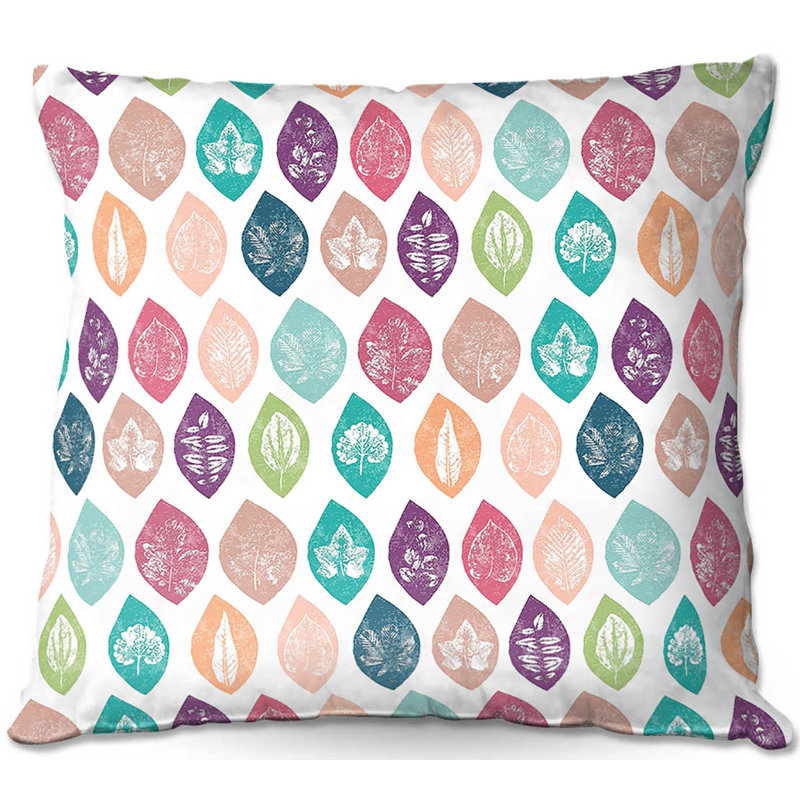  Housse et insert de coussin carré Spring Leafs, 18 po x 18 po
