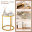 Almaguer 40 cm W Steel Bedside Table