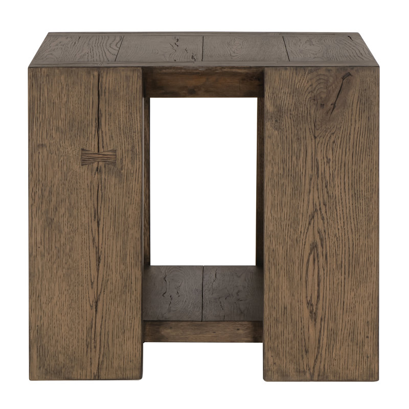 Alena Solid Wood End Table, Brown