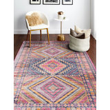 Tapis de style oriental transitionnel Cassy Collection Fuchsia