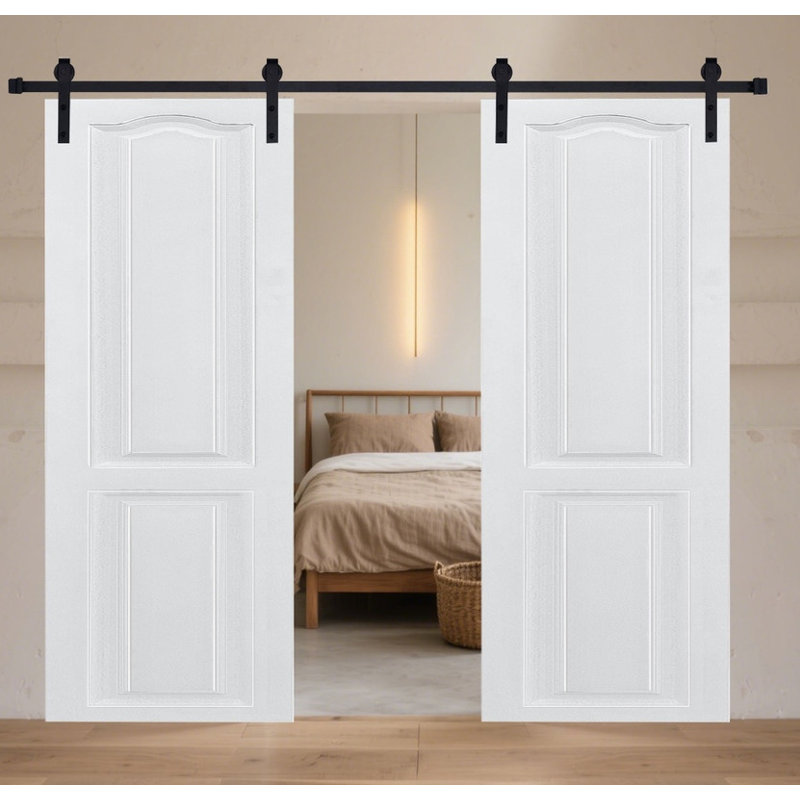 Porte de grange coulissante Crafted Modern White - 3/4 po MDF épais, 24 po x 80 po