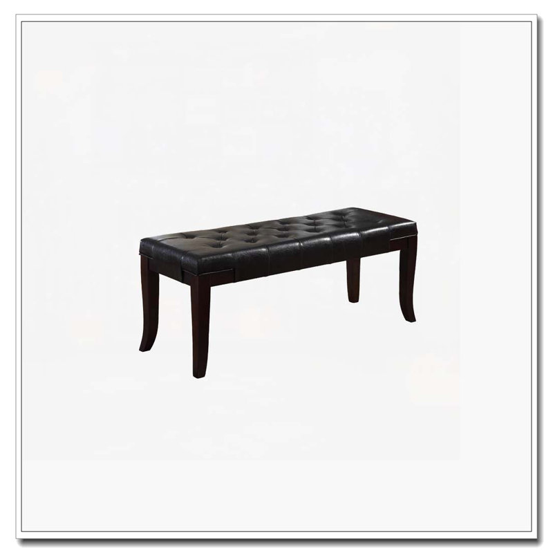 Banc de salle à manger rembourré et capitonné, Espresso
