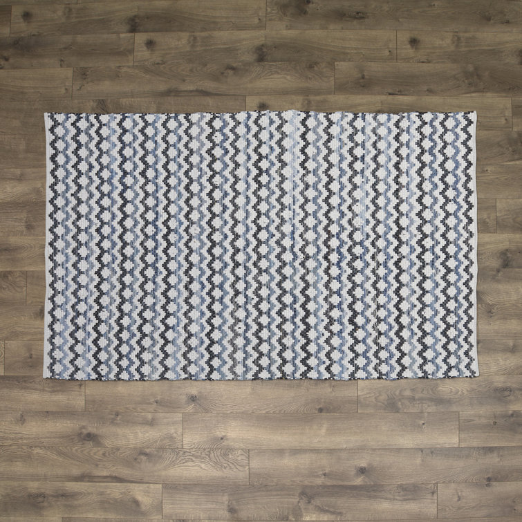 Haqeem Hand Woven Cotton Chevron Rug