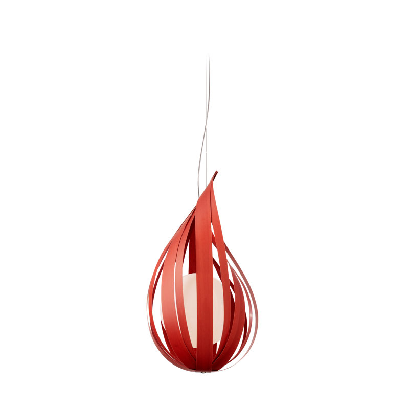 Raindrop 1 - Light Pendant, G-9 Base, 14.2" H x 8.7" W x 8.7" D, Sea Blue