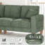  Oversize Sofa 101-inch Corduroy Sofa with 3 Seats, No Tool Assembly,Solid Wood Frame and Solid Wood Legs-Green-1237472682