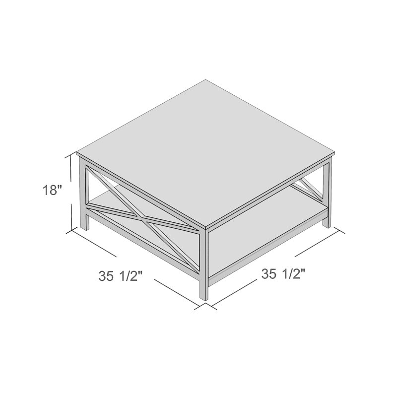 Darek Coffee Table, Espresso Top/Espresso Base
