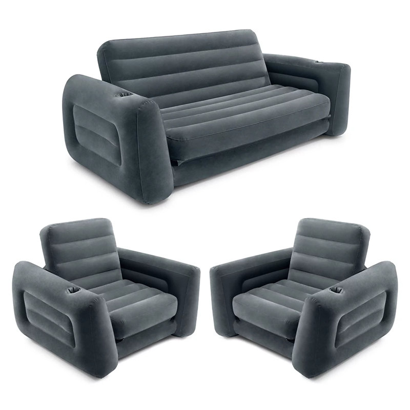 Upholstered 18'' Sleeper Sofa Air Mattress