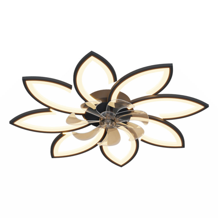 Falana 35" 7 - Blade Dimmable LED Ceiling Fan with Remote Control and APP