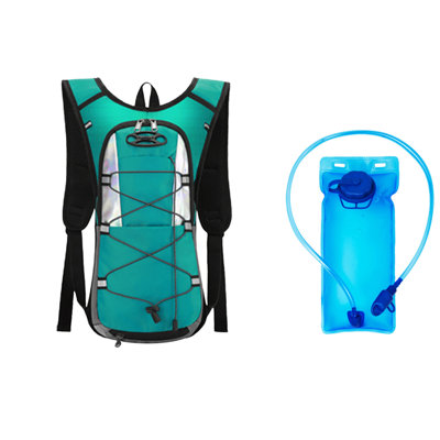 Sac à dos en nylon Sac à dos d'hydratation léger avec bande réfléchissante Sac à dos de course avec poche à eau 2L Sac à dos de randonnée à vélo pour hommes Femmes