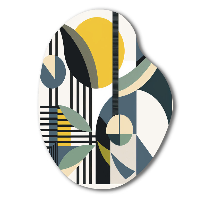 Art mural rétro en métal Mid-Century I - Modern Midcentury, H 30 po x l 22 po