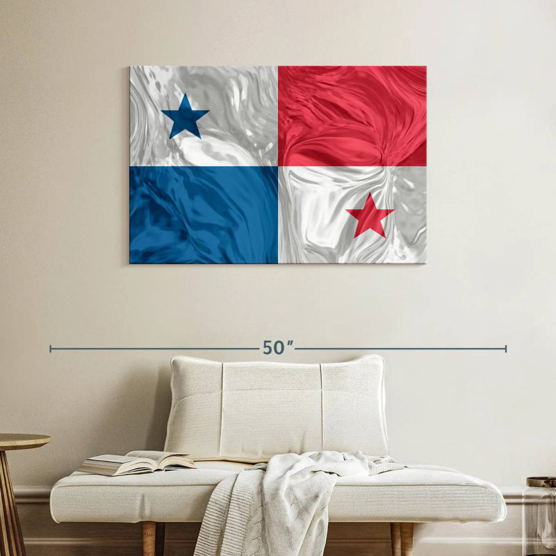 Illusion d’optique Drapeau de Panama, H 26 po x l 39 po