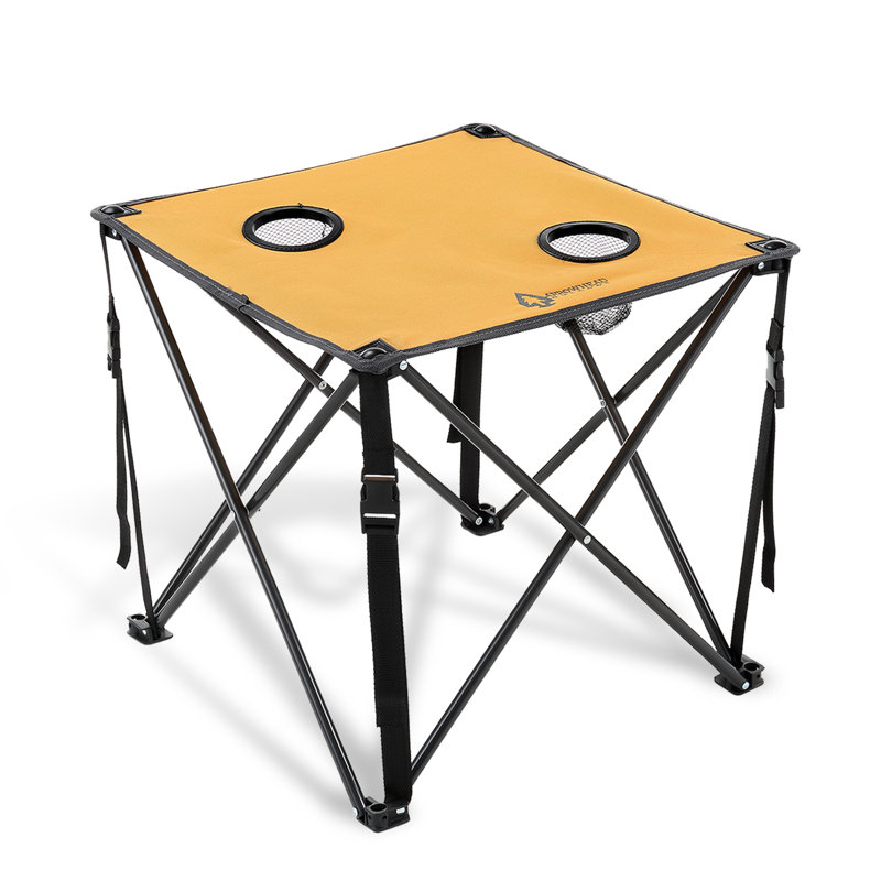 Table de camping pliante, Brun clair